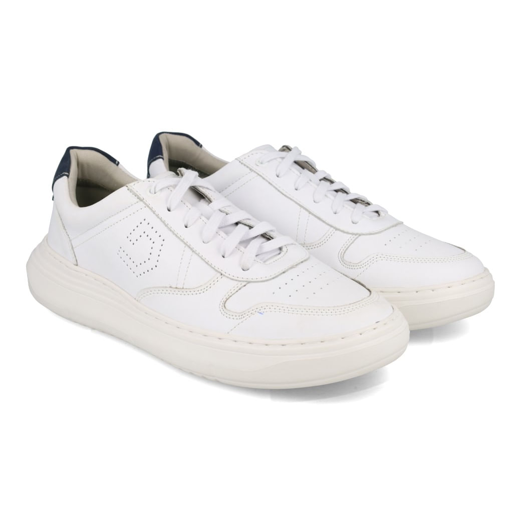 Democrata Tenis Casual 526103-003 Branco Couro_7__